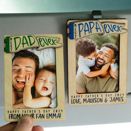 Personalized Car Photo Frame Sun Visor Clip