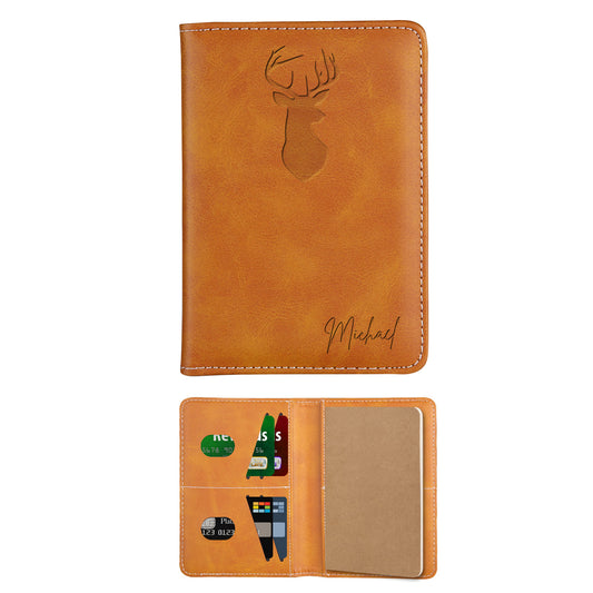Personalized Refillable Notebook Leather Cover, Compatible with Moleskine Cahier