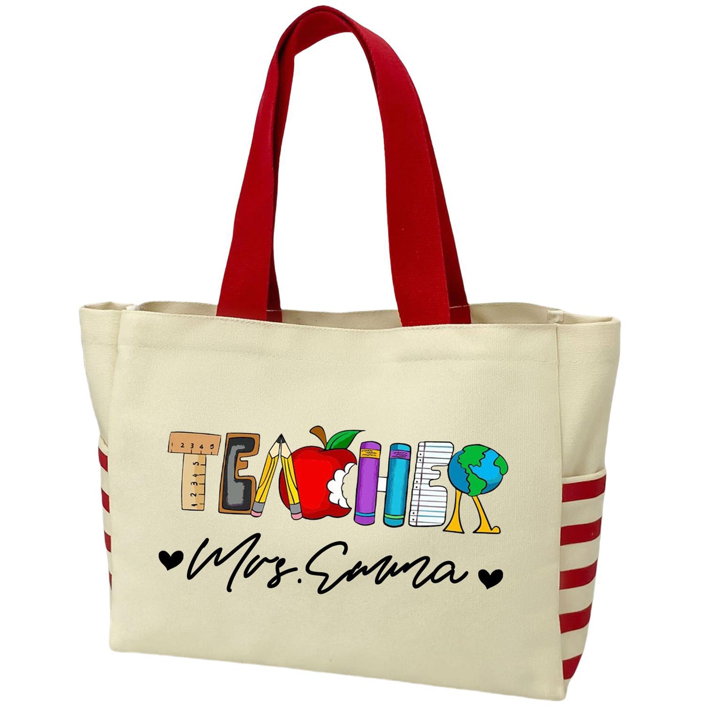 Personalized Teacher Tote Bag