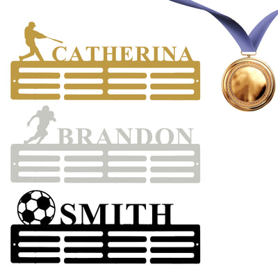 Expositores de medallas personalizados, colgador de metal a medida para premios
