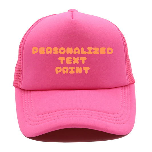 Custom Trucker Hat, Personalized Text Logo Unisex Trucker Cap