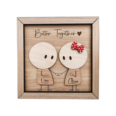Letrero de Madera Personalizado para Pareja, Regalo de San Valentín para Él/Ella