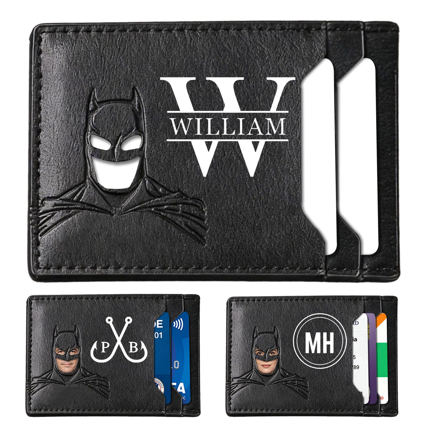 Personalized Bat Wallet with Name Slim