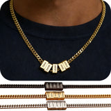1Personalized Men Necklace with Family Name Custom 1-10 Names
