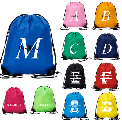 Mochila Personalizada con Cordón y Nombre a Medida | Bolsa Duradera Personalizada para Fiesta