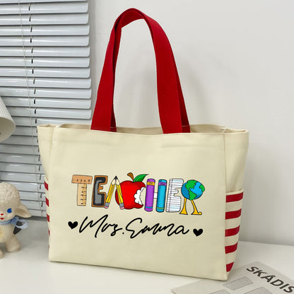 Personalized Teacher Tote Bag