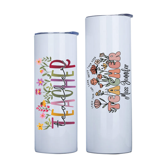 Personalized Teacher Tumbler, Teacher Appreciation Cup, Gifts for Teachers Women
