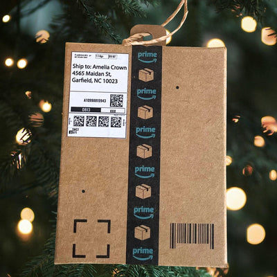 Adorno de Caja Kraft Personalizado para Árbol de Navidad