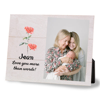 Marco de Fotos Personalizado con la Flor de Nacimiento