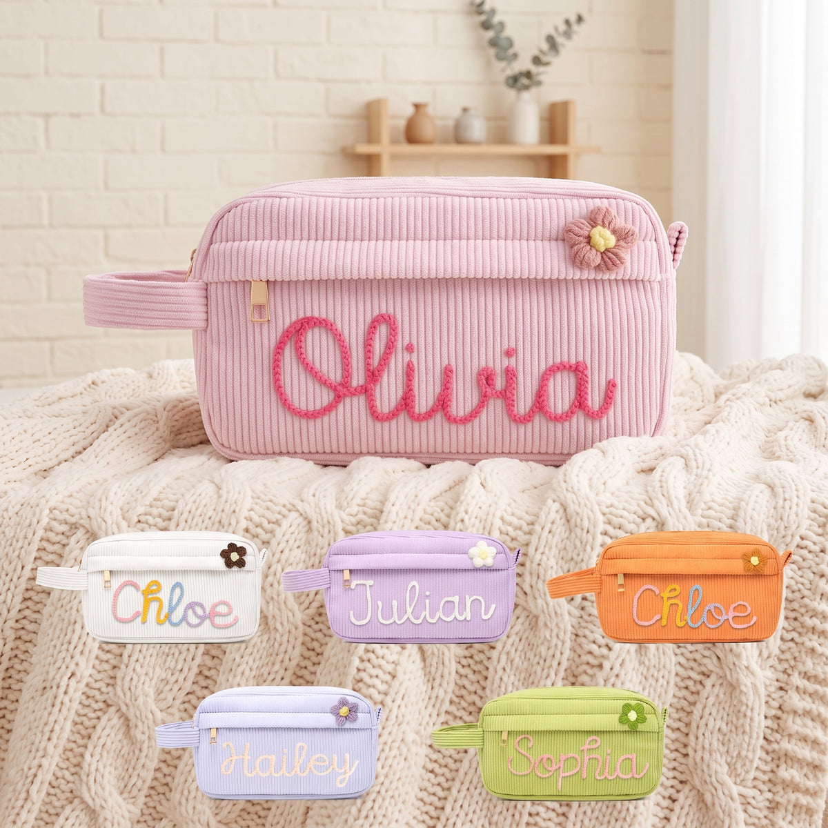 Personalized Large Pencil Case Pouch Custom Pencil Bag With Name Pink Pencil Case for Girls Extra Large Pencil Bag with Zipper For Teen Girls Boys Birthday Back to School Christmas