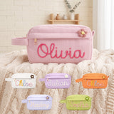 Personalized Large Pencil Case Pouch Custom Pencil Bag With Name Pink Pencil Case for Girls Extra Large Pencil Bag with Zipper For Teen Girls Boys Birthday Back to School Christmas