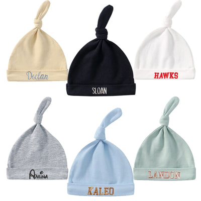 Gorros de bebé personalizados con nombre bordado