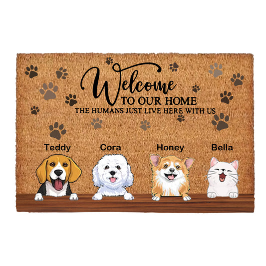 Personalized Pet Doormat, Customised Dog Floor Mat