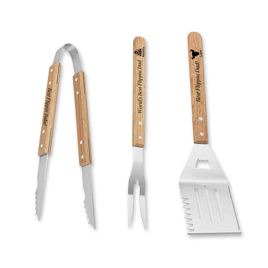 Personalized BBQ Grill Tools Set, Must-Have Accessories for Grilling and Barbecuing Ideal Gift for Father's Day