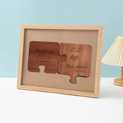 Teacher Appreciation Puzzle Wood Sign