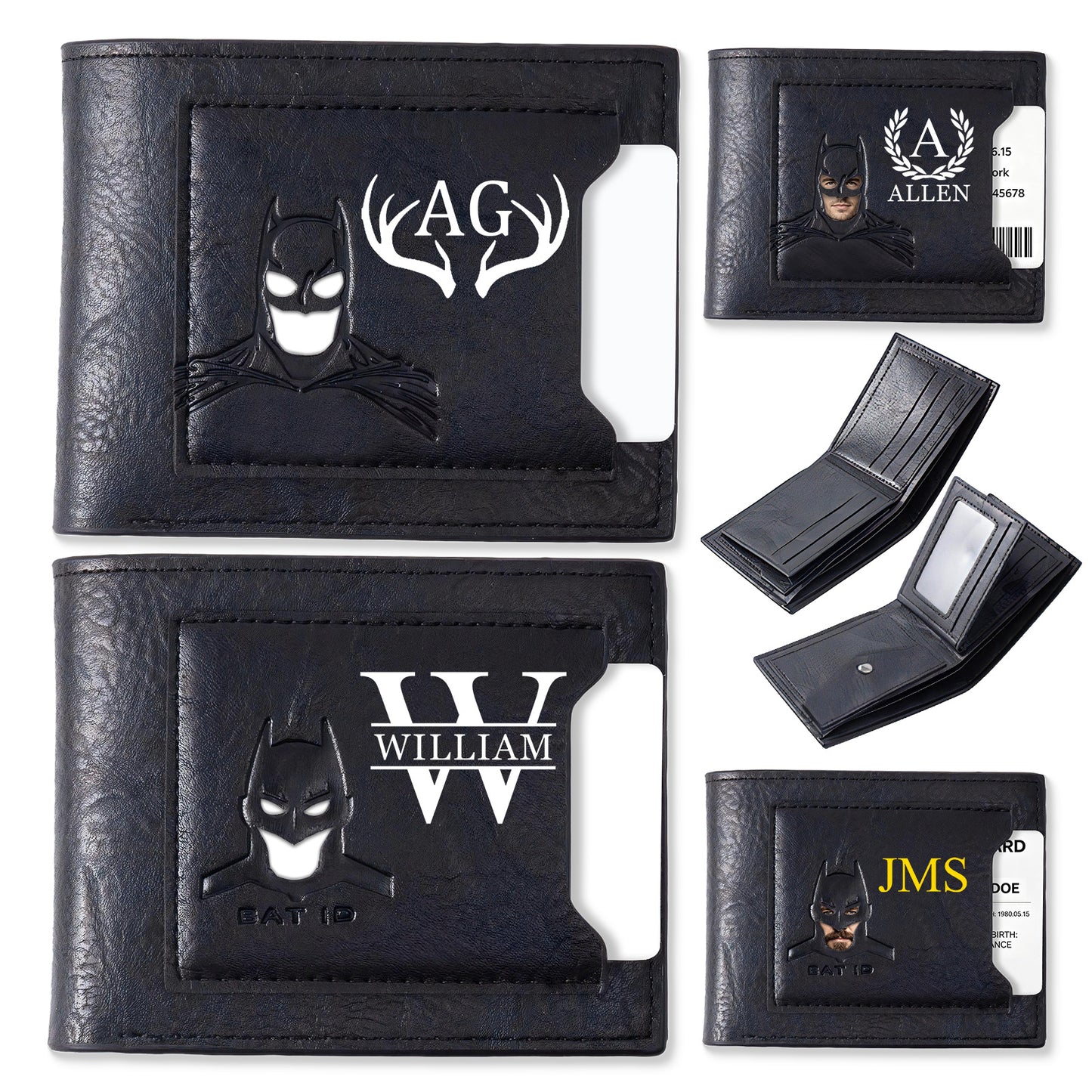 Personalized Bat Wallet with Name