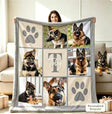 Personalisierte mehrfarbige 6 Hund Katze Fotos weiche Decke mit Pfotenmuster Namen Initiale Geburtstag Geschenk für Tierliebhaber Haustierbesitzer