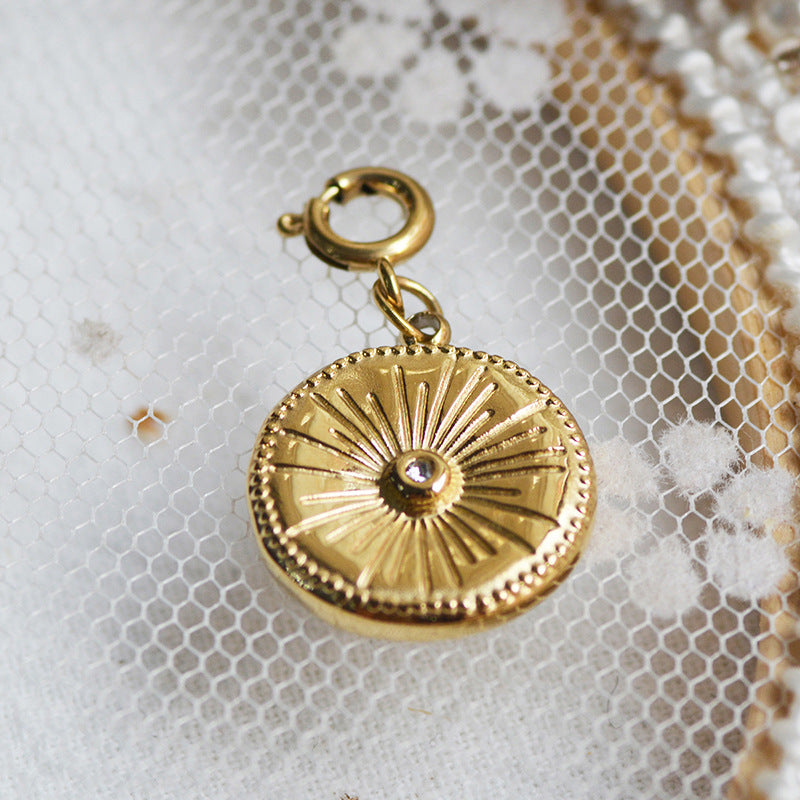 Personalized Gold Charm Necklace, Handmade Necklaces, DIY Ruby Charm Necklace