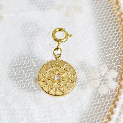 Personalized Gold Charm Necklace, Handmade Necklaces, DIY Ruby Charm Necklace
