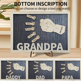 Letrero de madera personalizado Puños de papá