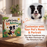 Personalized Pet Photo Storybook Custom Dog Portrait and Name 24 Pages Pet Illustrations Hardcover Pet Adventure Book Toddler Bedtime Book Gifts for Kids Boys Girls Birthday Baby Shower