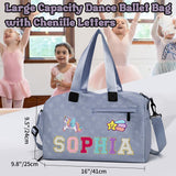 Bolsa de baile de gran capacidad con letra de chenilla