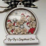 Adorno Navideño Personalizado de la Familia de Jengibre