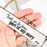 Marcapáginas de acero inoxidable personalizado para profesor/a