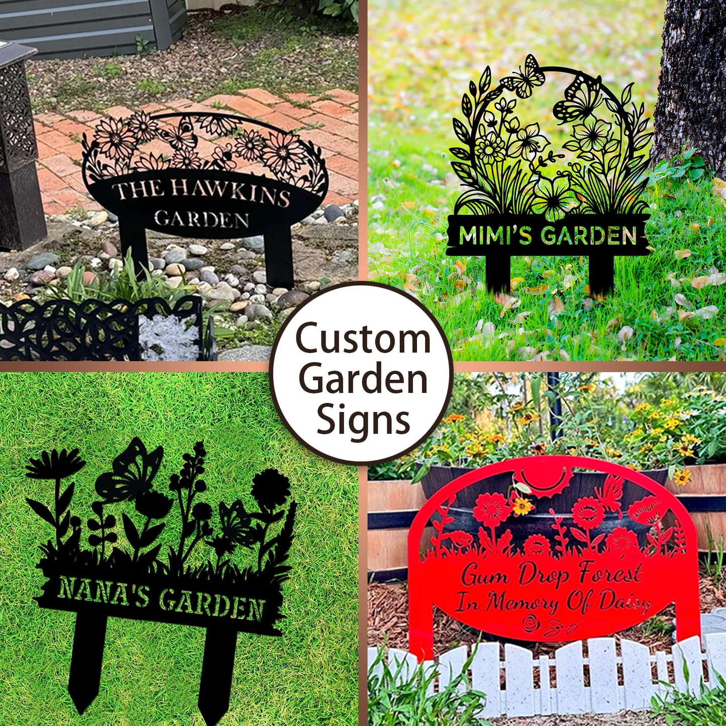 Personalized Garden Metal Sign Decoration