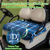 Personalized Golf Cart Seat Cover Custom Name Initial or Logo Golf Course Accessories 51" × 31.5" Universal Fit for 2-Seat Carts Gifts for Golf Enthusiast Dad Husband