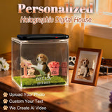 Personalized 3D HolographicPet Memorial Box CustomDog Memorial GiftsCustomized Pet HologramDog House with Name High-Transmittance Display forPet Lovers DesktopOrnaments