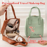 Bolsa de Maquillaje Personalizada con Flor de Nacimiento y Nombre