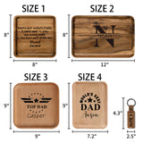 Bandeja de almacenamiento de madera personalizada para papá