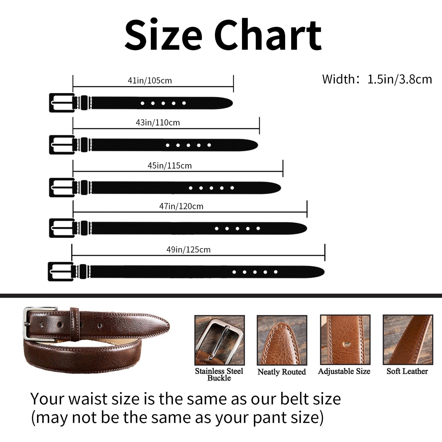 Personalized Genuine Leather Belt