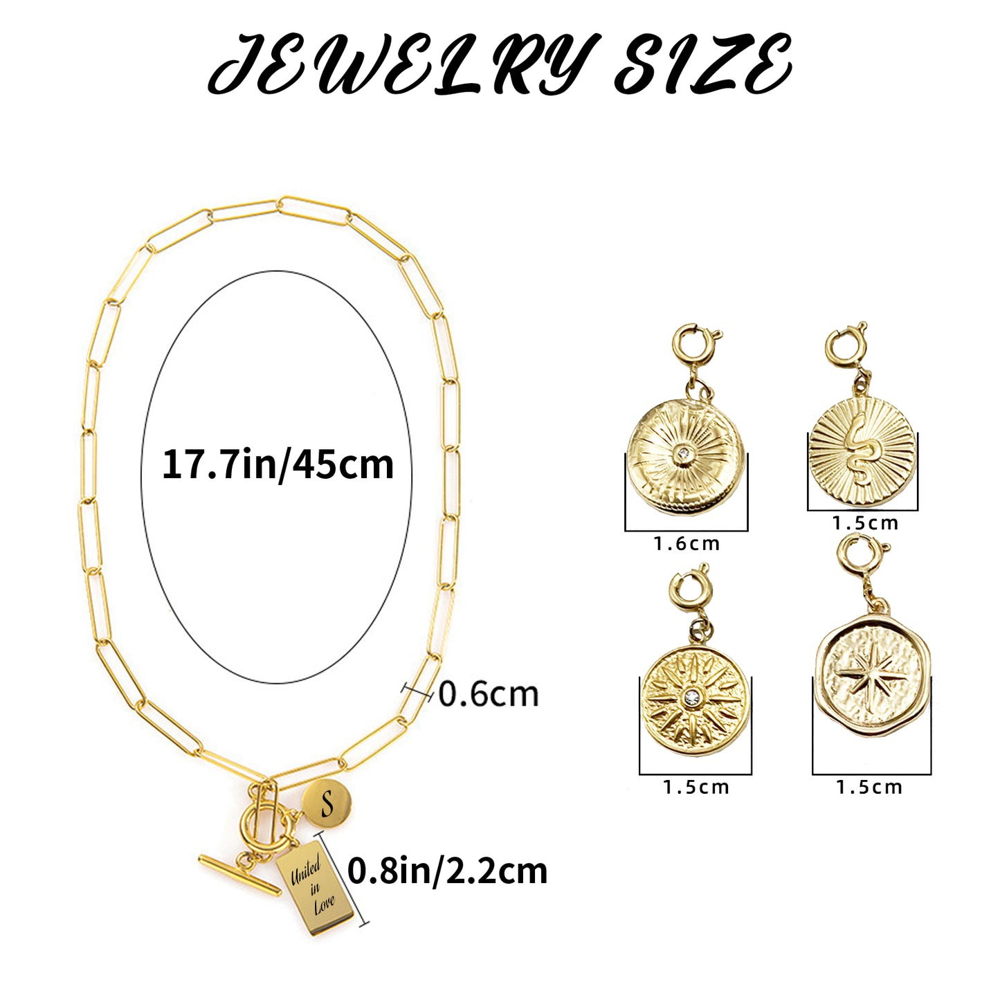 Personalized Gold Charm Necklace, Handmade Necklaces, DIY Ruby Charm Necklace