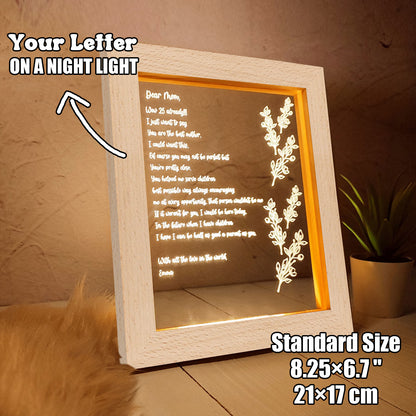 Personalized Hand-Written Letter Night Light