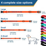 Personalized Dog Collars with Name and Phone Number Reflective Nylon Collar Custom Embroidered Safety Collar with Quick Release Buckle & D-Ring Adjustable Sizes for Small Dogs Medium Large