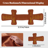 Personalized Magnetic Christian Bookmarks Custom PU Leather Bookmark with Name & Bible Verses Catholic Cross Book Marks Religious Gifts for Women Students Teachers Father Book Lovers-xmj
