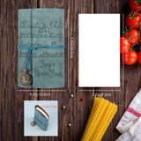 Carpeta de libro de recetas personalizada en blanco