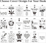 Libro de recetas de cuero hecho a mano, diario/cuaderno con nombre grabado personalizado