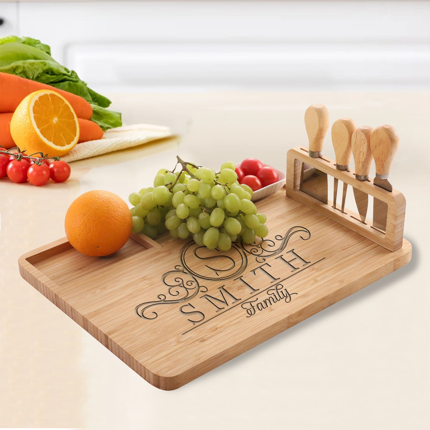 Personalized Engrave Charcuterie Board Set