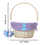 Cesta de Pascua tejida a mano personalizada