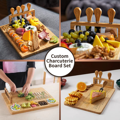 Personalized Engrave Charcuterie Board Set