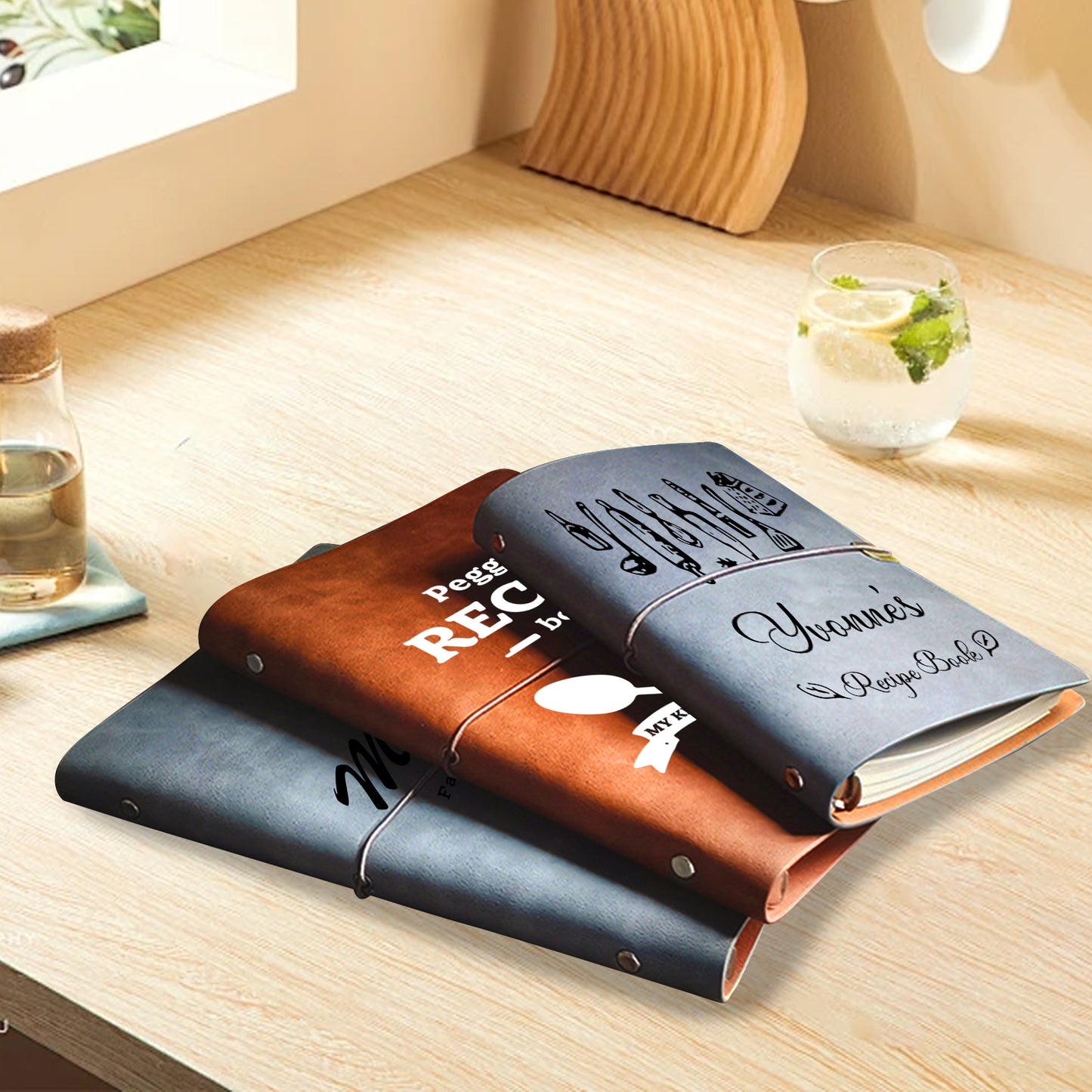 Personalized Leather Recipe Book