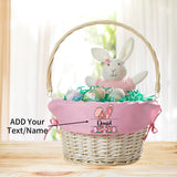 Cesta de Pascua tejida a mano personalizada