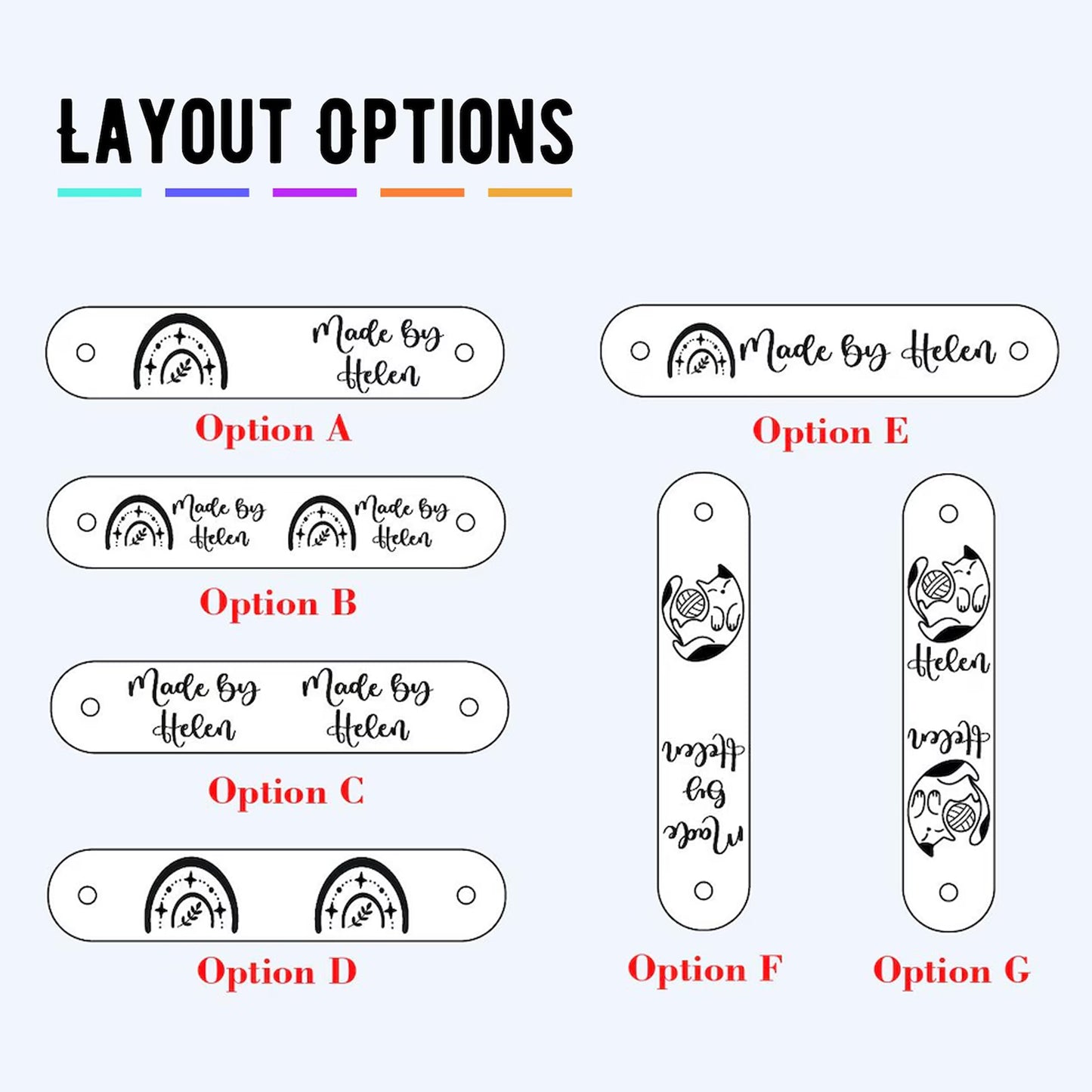 10Pcs Personalized PU Leather Tags