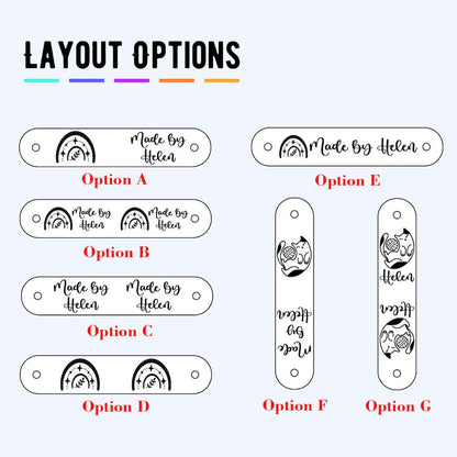 10Pcs Personalized PU Leather Tags