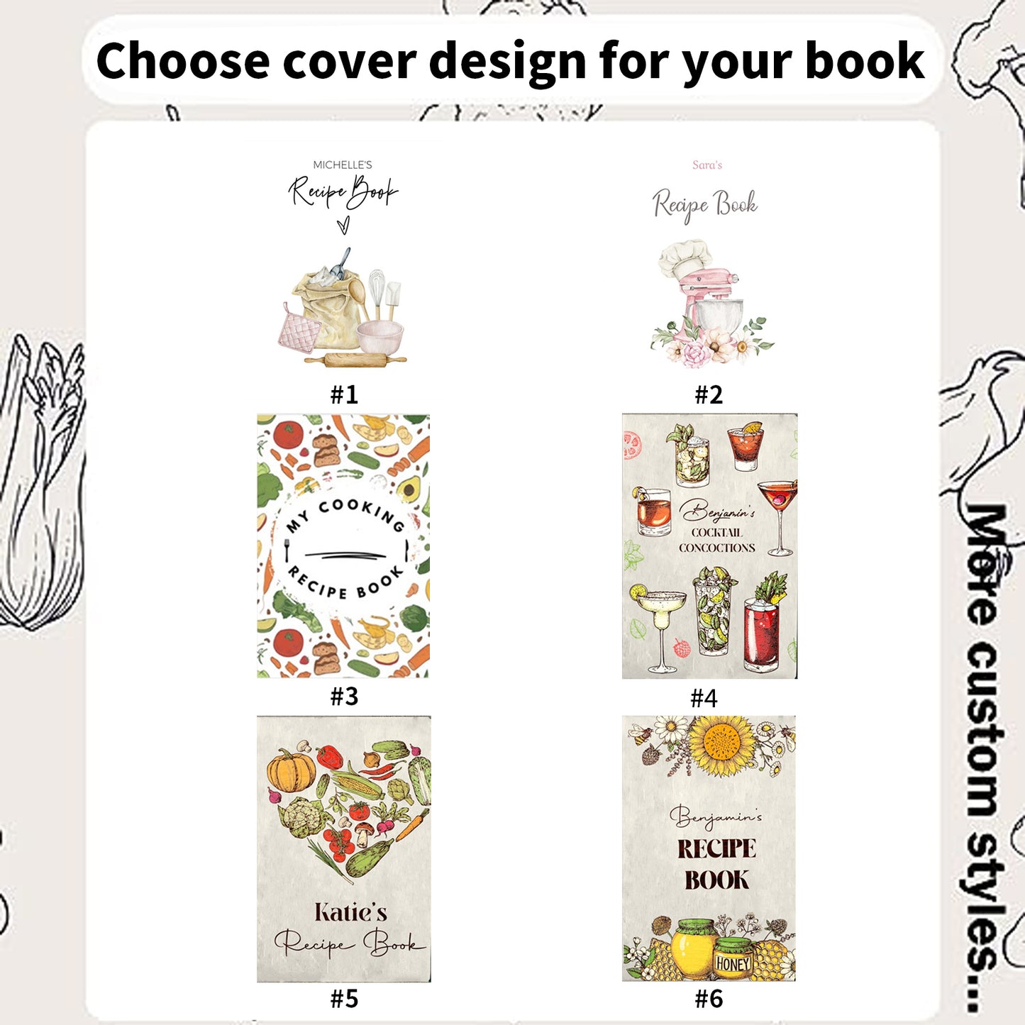 Personalized Color Printed Recipe Book