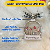 Adorno Navideño Personalizado de la Familia de Jengibre