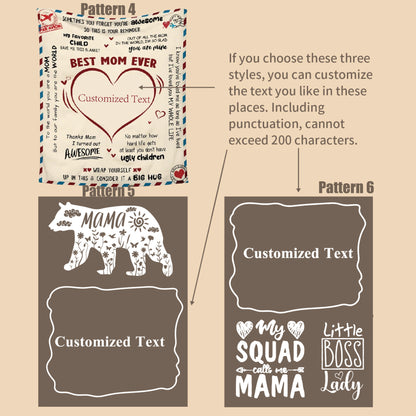 Personalized Flannel Blanket Mother's Day Gift Father's Day Gift Valentine's Day Gift
